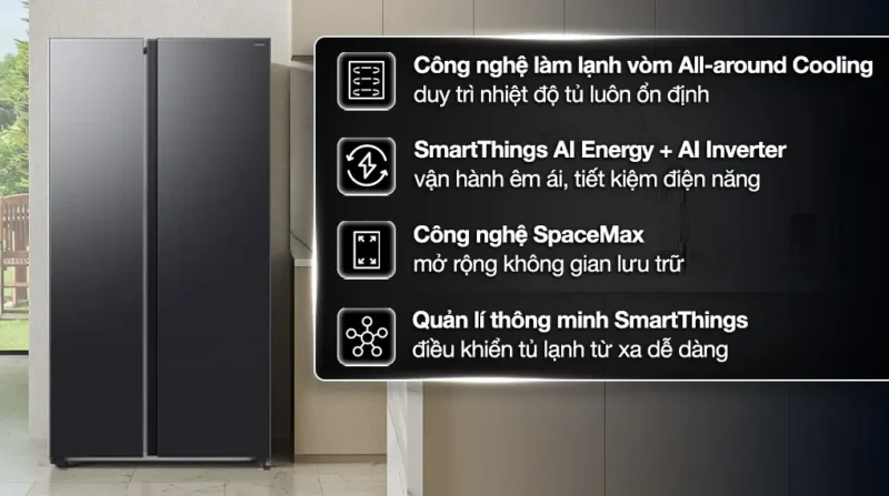 Tủ lạnh Samsung Inverter 655 lít RS70F65Q3FSV