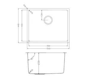 Chậu rửa bát phong cách Nhật bề mặt mịn Tari 500SM