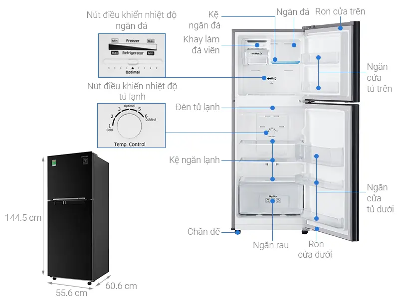 Tủ lạnh Samsung Inverter 208 lít RT20HAR8DBU/SV 24 Tủ lạnh Samsung Inverter 208 lít RT20HAR8DBU/SV