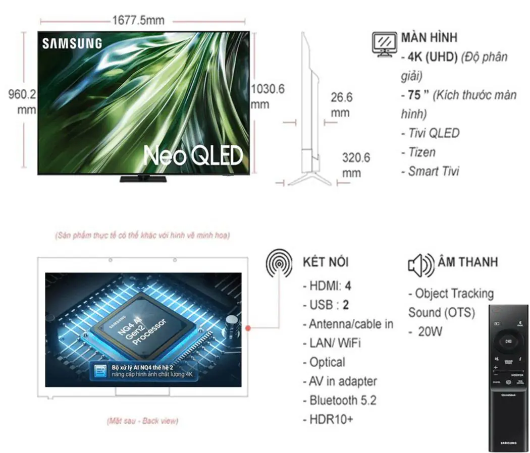 Smart Tivi Samsung Neo QLED 4K 75 Inch QA75QN90F 2 Smart Tivi Samsung Neo QLED 4K 75 Inch QA75QN90F