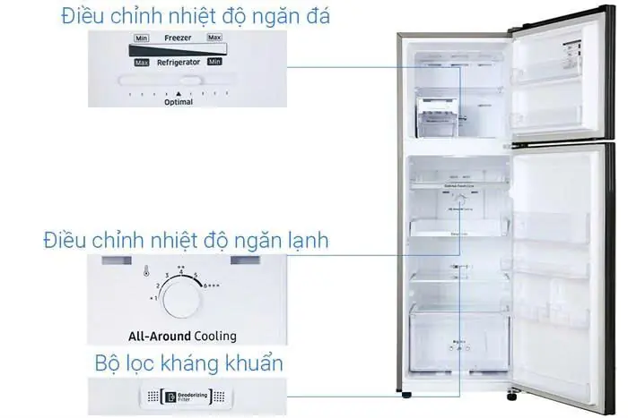 Tủ lạnh Samsung Inverter 256 lít RT25M4032BU/SV