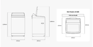 Máy giặt Samsung Inverter AI 13 kg WA80F13S5BSV