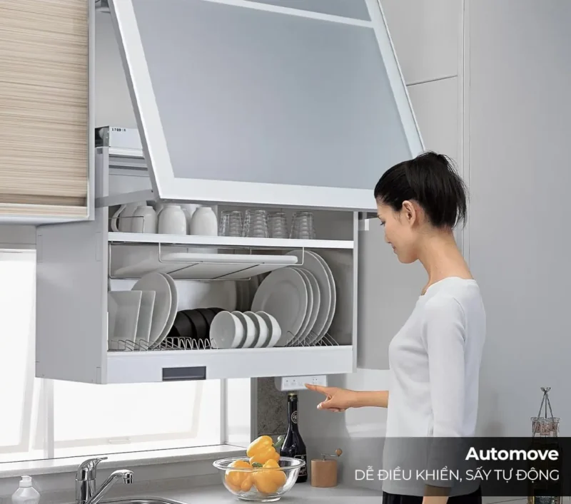 Giá bát đĩa nâng hạ điện Nhật Bản có sấy khô ML06.75HC