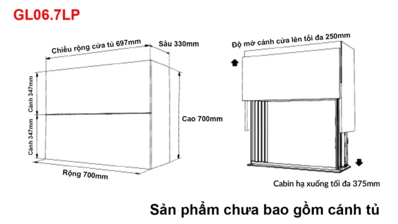 GIÁ BÁT ĐĨA NÂNG HẠ ĐIỆN GARIS GL06.7LP