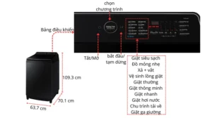 Máy giặt Samsung Inverter AI 19 kg WA80F19B9BSV
