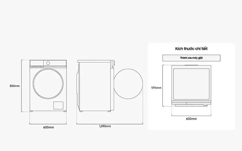 Máy giặt Samsung Inverter 10 kg WW10DB7U34GWSV 16 Máy giặt Samsung Inverter 10 kg WW10DB7U34GWSV