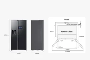 Tủ lạnh Samsung Inverter 615 lít AI Home RS90F65D2FSV