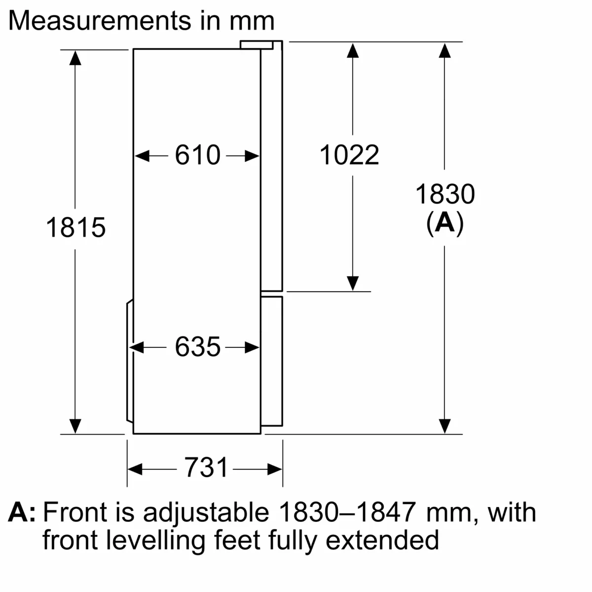 Tủ lạnh 4 cánh 646 lít Bosch KFN96AXEA Đen Nhám 2 Tủ lạnh 4 cánh 646 lít Bosch KFN96AXEA Đen Nhám