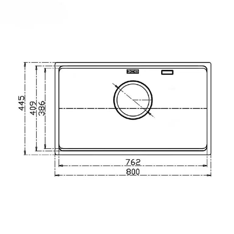 Chậu rửa bát chống xước Konox Dekor 8044SU 20 Chậu rửa bát chống xước Konox Dekor 8044SU