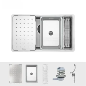 Chậu rửa bát chống xước Konox Dekor 8044SU 19 Chậu rửa bát chống xước Konox Dekor 8044SU