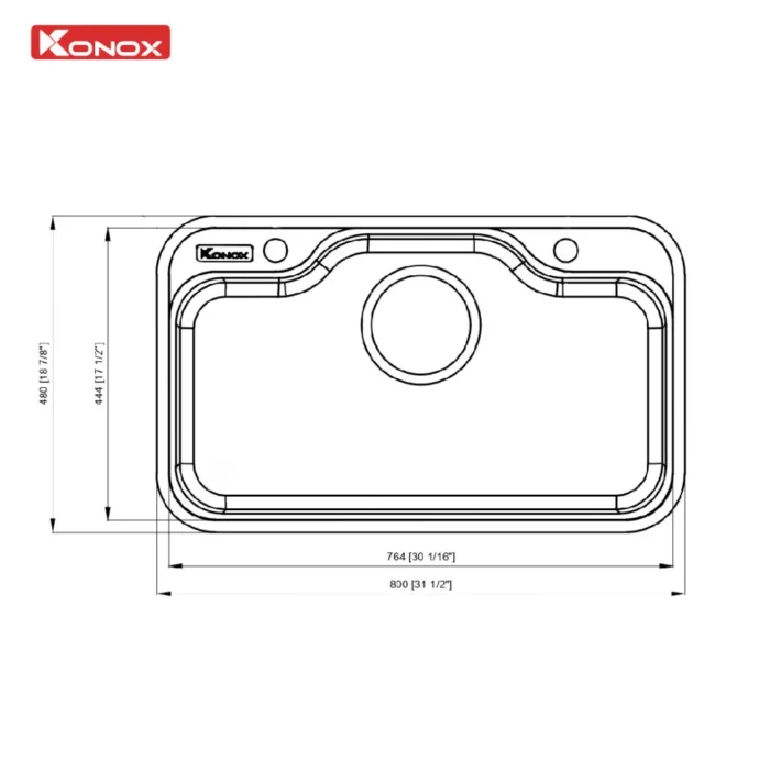 Chậu rửa bát chống xước Workstation Sink Dekor 8048SU 26 Chậu rửa bát chống xước Workstation Sink Dekor 8048SU