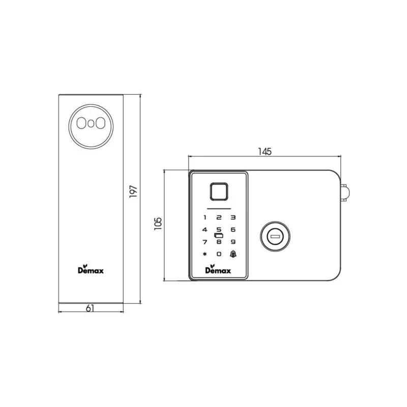 Khóa cổng chống nước Demax EL-G908GB CNC