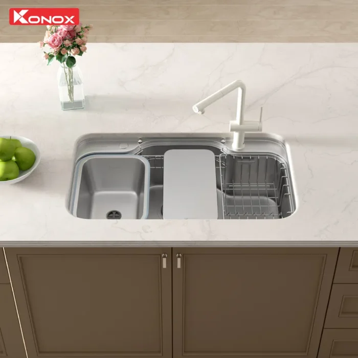 Chậu rửa bát chống xước Workstation Sink Dekor 8048SU 27 Chậu rửa bát chống xước Workstation Sink Dekor 8048SU