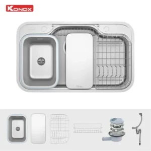 Chậu rửa bát chống xước Workstation Sink Dekor 8048SU 17 Chậu rửa bát chống xước Workstation Sink Dekor 8048SU