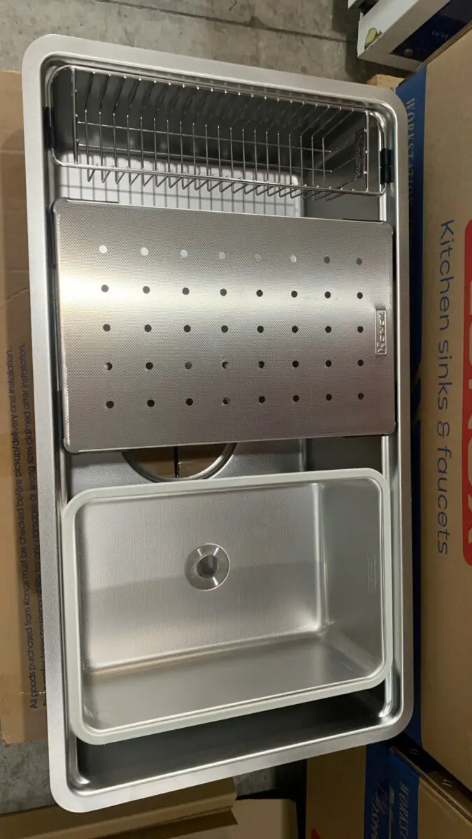 Chậu rửa bát chống xước Konox Dekor 8044SU 5 Chậu rửa bát chống xước Konox Dekor 8044SU