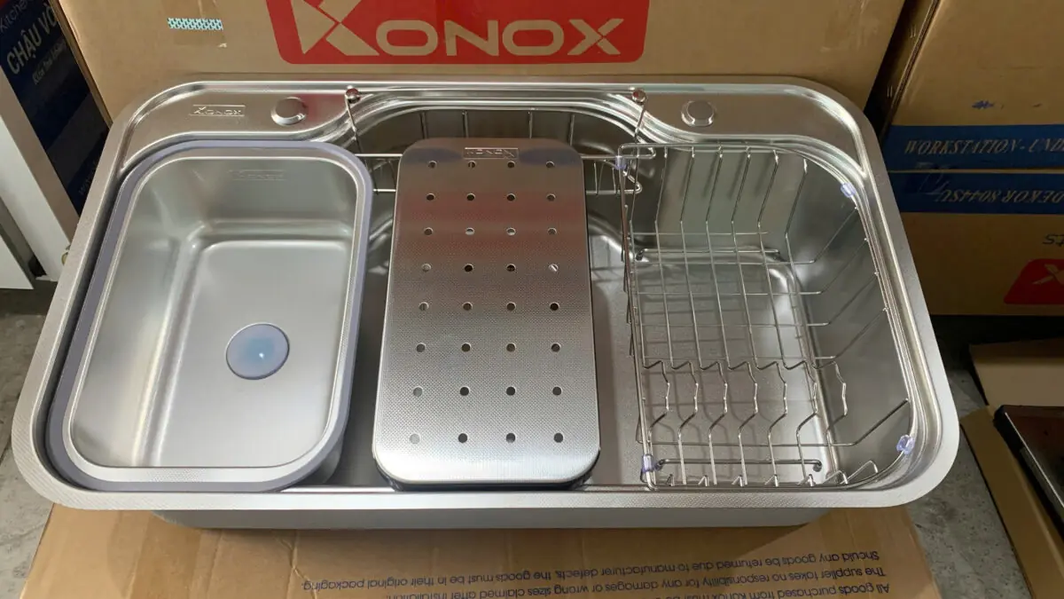 Chậu rửa bát chống xước Workstation Sink Dekor 8048SU 6 Chậu rửa bát chống xước Workstation Sink Dekor 8048SU