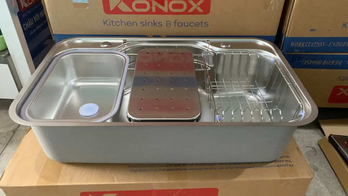 Chậu rửa bát chống xước Workstation Sink Dekor 8048SU 7 Chậu rửa bát chống xước Workstation Sink Dekor 8048SU