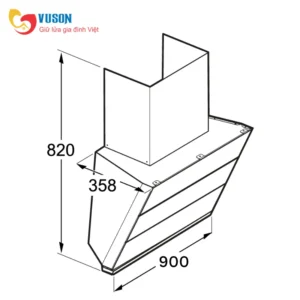 MÁY HÚT MÙI KÍNH VÁT BOSCH DWK98IJ60I SERI 4 90CM