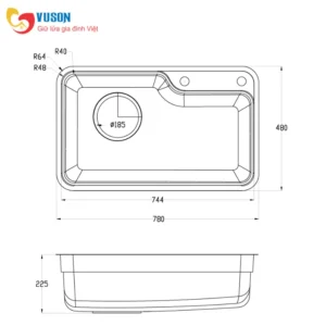 Chậu rửa bát Kluger KF7848FS-DO Basic