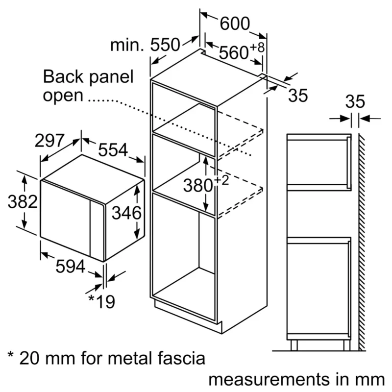 LÒ VI SÓNG ÂM TỦ BOSCH BFL524MB2 SERI4 8 LÒ VI SÓNG ÂM TỦ BOSCH BFL524MB2 SERI4