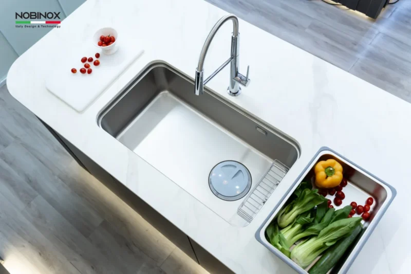 CHẬU RỬA BÁT 1 HỐ NOBINOX NOVA A282M 18 CHẬU RỬA BÁT 1 HỐ NOBINOX NOVA A282M