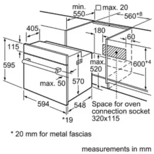 Lò nướng âm tủ Bosch HBF512BS1T Series 2