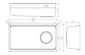 CHẬU RỬA BÁT 1 HỐ NOBINOX ARVO V676