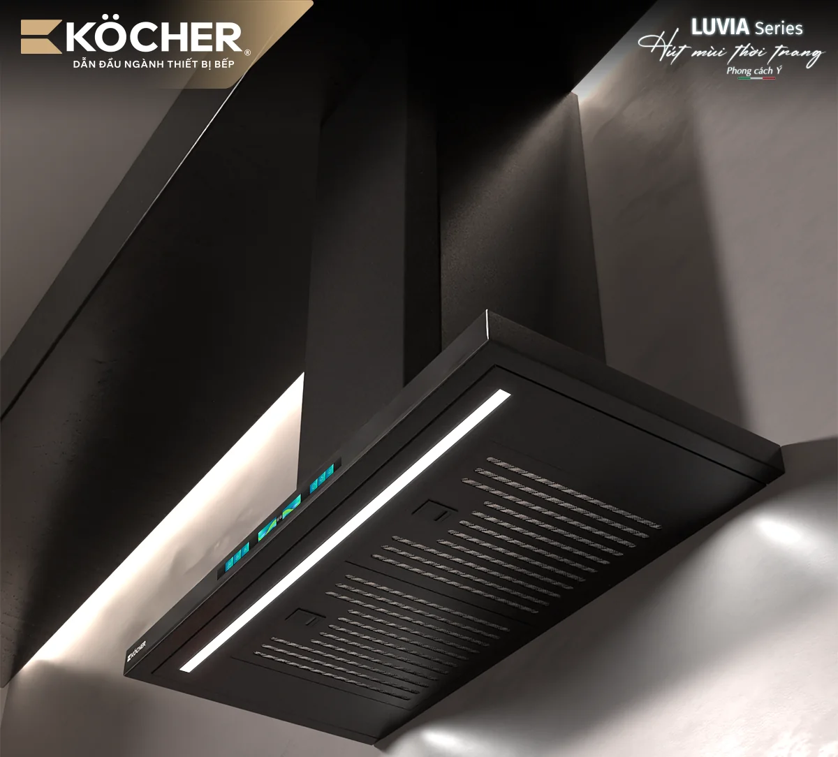 Máy hút mùi Kocher LUVIA-350-BLACK 90 6 Máy hút mùi Kocher LUVIA-350-BLACK 90
