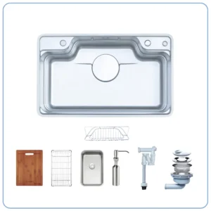 Chậu rửa bát NoBiNox LIKEN NL792D Tặng kèm vòi