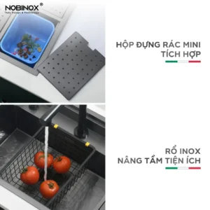 CHẬU RỬA BÁT NOBINOX LUMIA NJ510B TẶNG KÈM VÒI - BA0i 3 7 nyvrfd