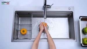 CHẬU RỬA BÁT NOBINOX LIRA NJ564D TẶNG KÈM VÒI