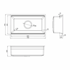 Chậu rửa bát KLUGER KG7044FS BS