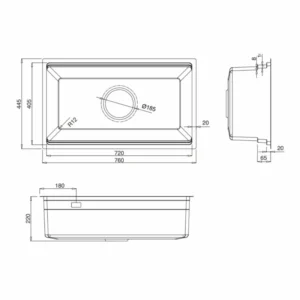 Chậu rửa bát KLUGER KG7644FB BS