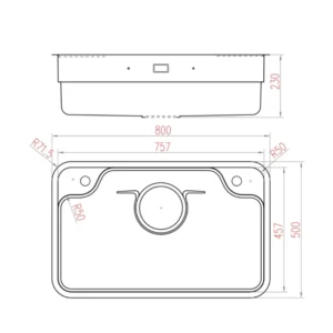 Chậu rửa chén Nobinox ARVO B180 Có vòi
