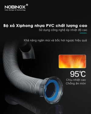 CHẬU RỬA BÁT NOBINOX RAZIA NJ575 TẶNG KÈM VÒI