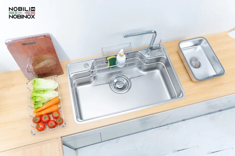Chậu rửa bát NoBiNox LIKEN NL792D Tặng kèm vòi