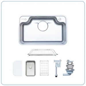 CHẬU RỬA BÁT 1 HỐ NOBINOX ARVO B275 TẶNG KÈM VÒI