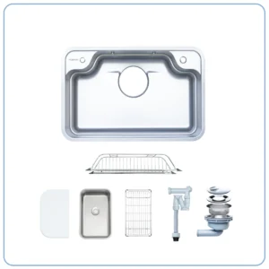 CHẬU RỬA BÁT 1 HỐ NOBINOX ARVO B370 TẶNG KÈM VÒI 9 CHẬU RỬA BÁT 1 HỐ NOBINOX ARVO B370
