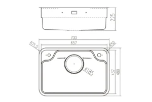 CHẬU RỬA BÁT 1 HỐ NOBINOX ARVO B370 TẶNG KÈM VÒI