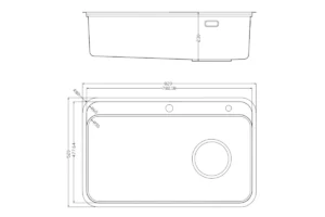 CHẬU RỬA BÁT 1 HỐ NOBINOX NOVA A382