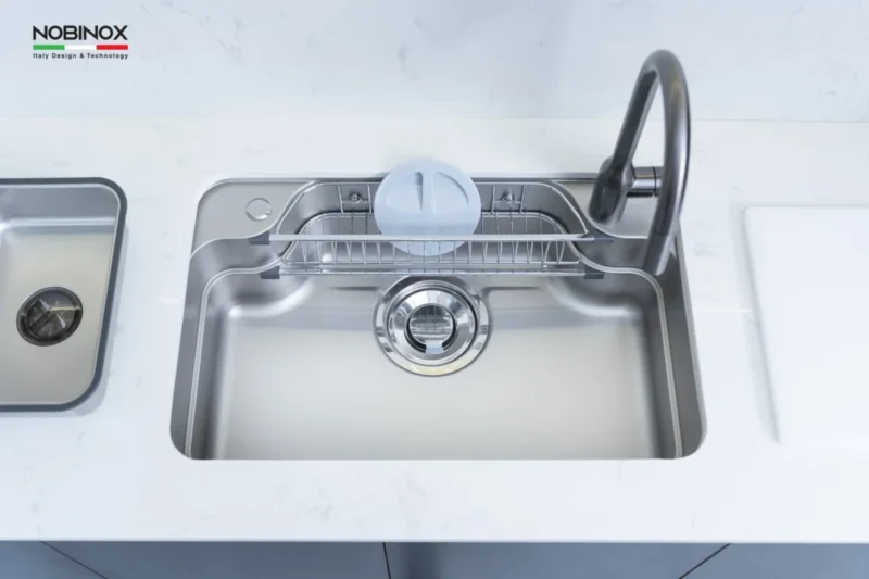 CHẬU RỬA BÁT 1 HỐ NOBINOX ARVO B275 TẶNG KÈM VÒI
