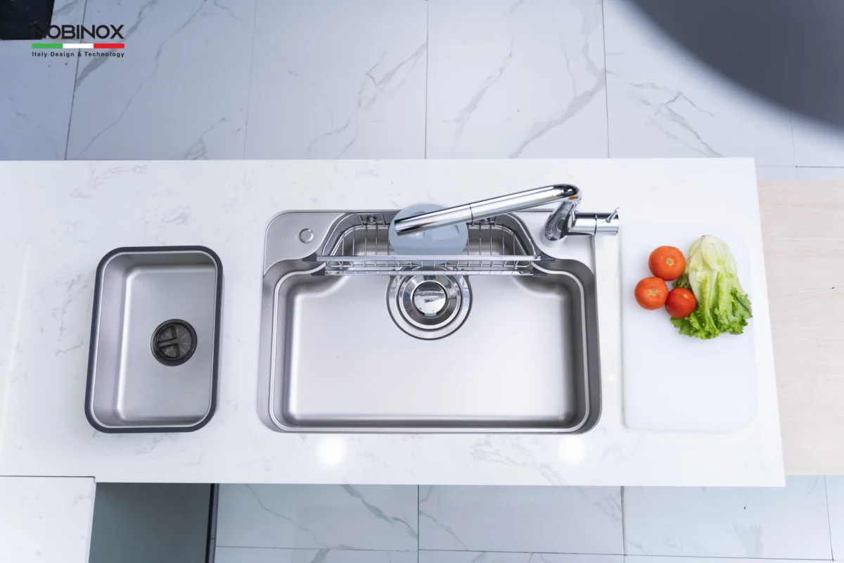 CHẬU RỬA BÁT 1 HỐ NOBINOX ARVO B370 TẶNG KÈM VÒI 6 CHẬU RỬA BÁT 1 HỐ NOBINOX ARVO B370