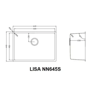 CHẬU RỬA BÁT NOBINOX LISA NN645S