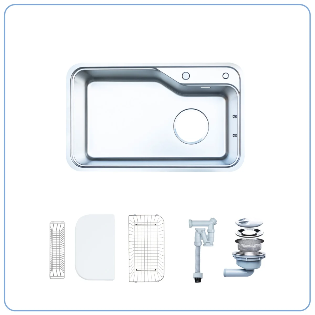 CHẬU RỬA BÁT 1 HỐ NOBINOX NOVA A182 TẶNG KÈM VÒI 3 CHẬU RỬA BÁT 1 HỐ NOBINOX NOVA A182