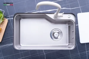 CHẬU RỬA BÁT 1 HỐ NOBINOX NOVA A182 TẶNG KÈM VÒI 11 CHẬU RỬA BÁT 1 HỐ NOBINOX NOVA A182