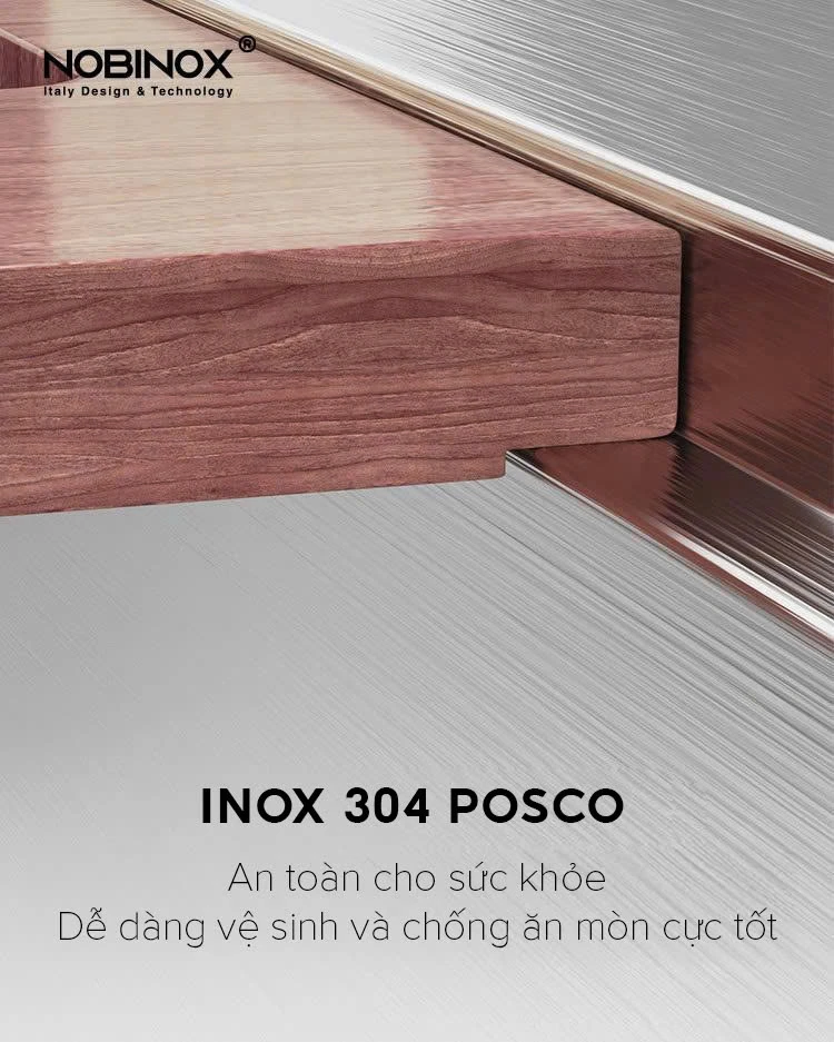 Chậu rửa bát NoBiNox LIKEN NL724D Tặng kèm vòi 4 Chậu rửa bát NoBiNox LIKEN NL724D Tặng kèm vòi - chau rua bat 30 tgpcjdcp