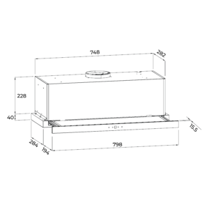 Máy hút mùi âm tủ Malloca MH800TC