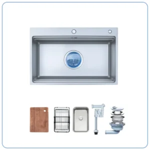 CHẬU RỬA BÁT NOBINOX LIRA NJ560D TẶNG KÈM VÒI
