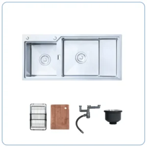 CHẬU RỬA BÁT NOBINOX RAZIA NJ575 TẶNG KÈM VÒI