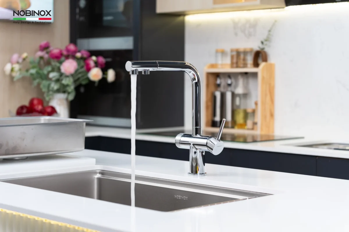 VÒI RỬA BÁT DÂY RÚT 3 ĐƯỜNG NƯỚC NOBINOX MIRA NX333 3 VÒI RỬA BÁT DÂY RÚT 3 ĐƯỜNG NƯỚC NOBINOX MIRA NX333